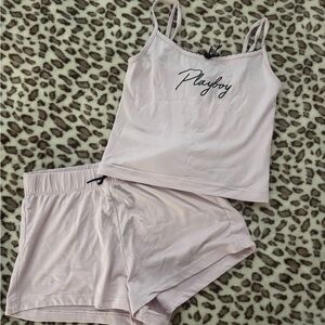 PLAYBOY Women's Light Pink Pajama Set